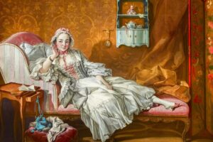 A Quiet Moment of Elegance: A Lady on Her Day Bed