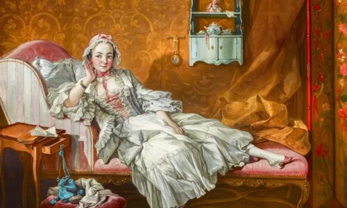 A Quiet Moment of Elegance: A Lady on Her Day Bed