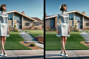 Spot the Difference Printable: 60s Space Age Fashion