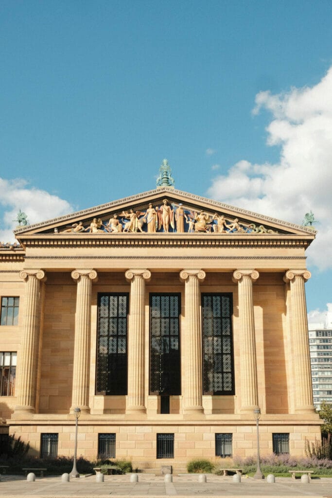 Museums . Neoclassical façade of the Altes Museum in Berlin with columns and sculptural pediment.