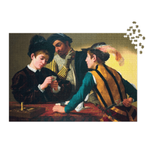 The Cardsharps – Caravaggio | Optimized Image Jigsaw Puzzle with Tin
