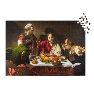 Supper at Emmaus – Caravaggio | Optimized Image Jigsaw Puzzle with Tin